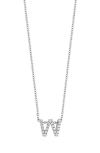 Bony Levy Diamond Pavé Initial Pendant Necklace In 18k White Gold - W