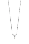 Bony Levy Diamond Pavé Initial Pendant Necklace In 18k White Gold - Y