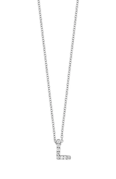 Bony Levy Diamond Pavé Initial Pendant Necklace In White