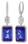 Bony Levy Diamond Tanzanite Drop Earrings In Burgundy