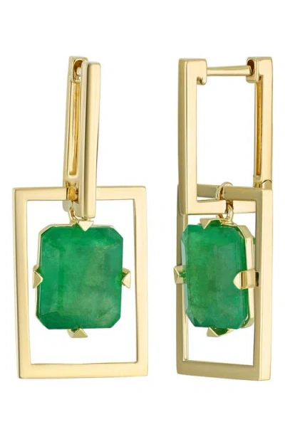 Bony Levy El Mar 14k Gold Emerald Drop Earrings