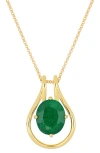 Bony Levy El Mar 14k Gold Emerald Pendant Necklace In Gold