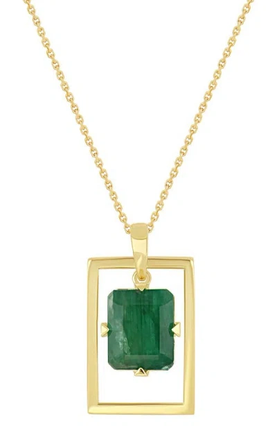 Bony Levy El Mar 14k Gold Emerald Pendant Necklace