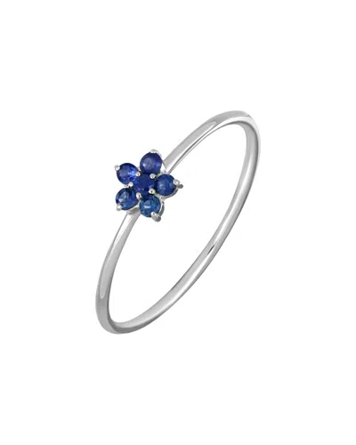 Bony Levy El Mar 18k 0.20 Ct. Tw. 6 Sapphire Stackable Ring In Metallic