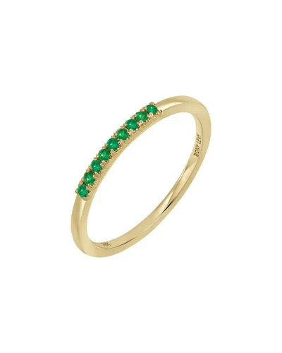 Bony Levy El Mar 18k 0.23 Ct. Tw. 7 Emerald Stackable Ring In Gold