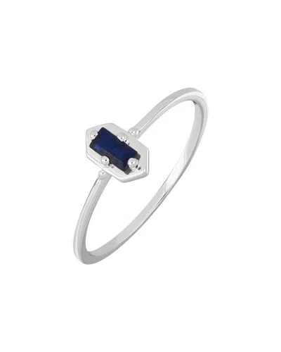 Bony Levy El Mar 18k 0.24 Ct. Tw. 1 Sapphire Stackable Ring In Metallic