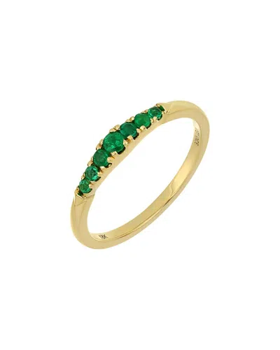 Bony Levy El Mar 18k 0.26 Ct. Tw. 7 Emerald Stackable Ring In Gold