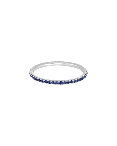 Bony Levy El Mar 18k 0.33 Ct. Tw. 53 Sapphire Eternity Ring In Metallic