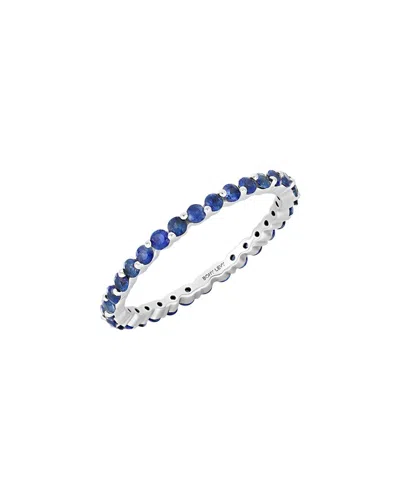 Bony Levy El Mar 18k 0.45 Ct. Tw. 13 Sapphire Stackable Ring In Metallic