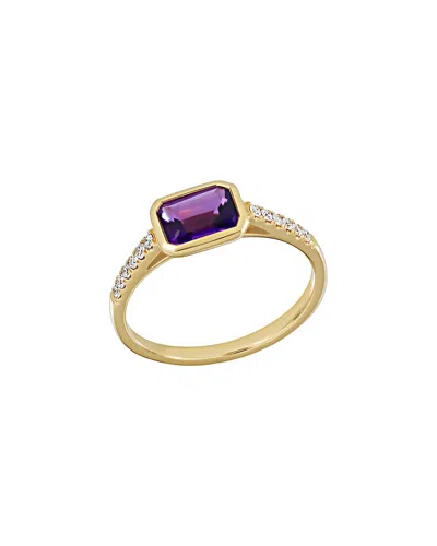 Bony Levy El Mar 18k 0.90 Ct. Tw. Diamond & 1 Amethyst Ring In Gold