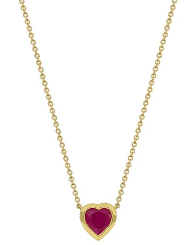 Bony Levy El Mar 18k 1.01 Ct. Tw. 1 Ruby Pendant Necklace In Gold