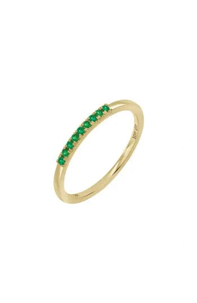 Bony Levy El Mar 18k Emerald Stacking Ring In Gold