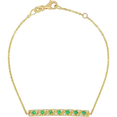 Bony Levy El Mar 18k Gold Emerald And Diamond Bracelet