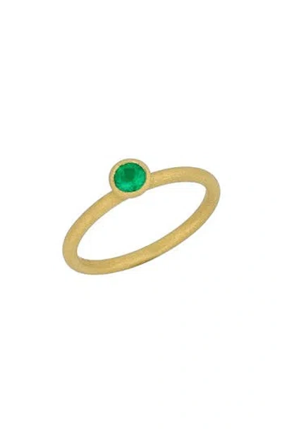Bony Levy El Mar 18k Gold Emerald Stackable Ring (nordstrom Exclusive) In 18k Yellow Gold
