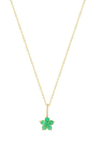 Bony Levy El Mar 18k Gold Gemstone Flower Pendant Necklace