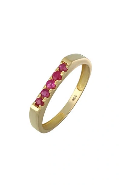 Bony Levy El Mar 18k Gold Gemstone Stackable Ring In Multi