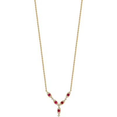 Bony Levy El Mar 18k Gold Ruby And Diamond Pendant Necklace