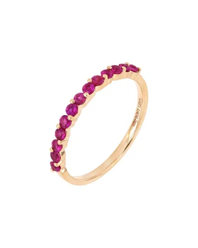 Bony Levy El Mar 18k Rose Gold 0.37 Ct. Tw. 13 Ruby Stackable Ring
