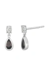 Bony Levy El Mar 18k White Gold Diamond & Sapphire Teardrop Earrings In Black