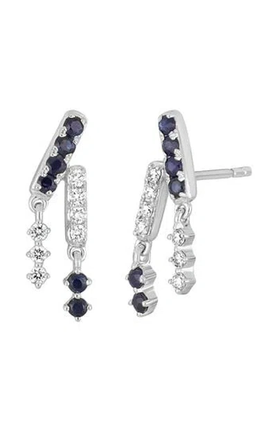 Bony Levy El Mar 18k White Gold Sapphire & Diamond Drop Earrings In Blue
