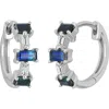 Bony Levy El Mar 18k White Gold Sapphire & Diamond Huggie Hoop Earrings In Metallic