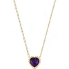 Bony Levy El Mar 18k Yellow Gold Amethyst Heart Pendant Necklace In 18k Yellow Gold
