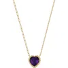 Bony Levy El Mar 18k Yellow Gold Amethyst Heart Pendant Necklace In 18k Yellow Gold