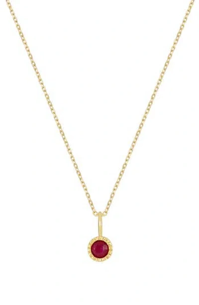Bony Levy El Mar 18k Yellow Gold Round Ruby Pendant Necklace