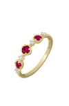 Bony Levy El Mar 18k Yellow Gold Ruby & Diamond Stackable Ring