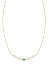 Bony Levy El Mar Diamond & Emerald Pendant Necklace In 18k Yellow Gold