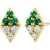 Bony Levy El Mar Diamond & Emerald Stud Earrings In Gold