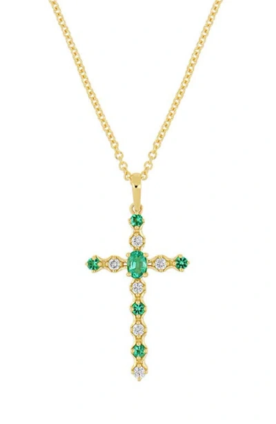 Bony Levy El Mar Diamond & Gemstone Cross Pendant Necklace In Gold