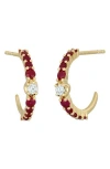 Bony Levy El Mar Diamond & Gemstone Hoop Earrings In Gold