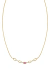 Bony Levy El Mar Diamond & Pink Sapphire Pendant Necklace In 18k Yellow Gold