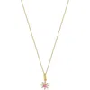 Bony Levy El Mar Diamond & Pink Sapphire Pendant Necklace In 18k Yellow Gold
