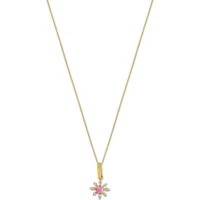 Bony Levy El Mar Diamond & Pink Sapphire Pendant Necklace In 18k Yellow Gold