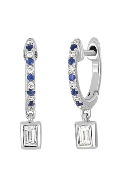Bony Levy El Mar Diamond & Sapphhire Drop Earrings In 18k White Gold
