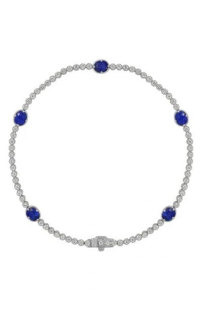 Bony Levy El Mar Diamond & Sapphire Bracelet In 18k White Gold