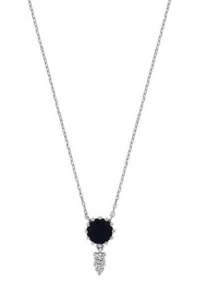 Bony Levy El Mar Diamond & Sapphire Pendant Necklace In 18k White Gold