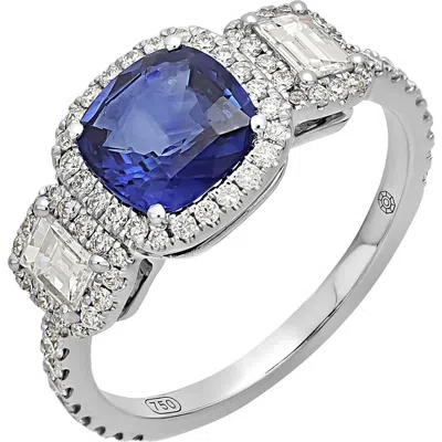 Bony Levy El Mar Diamond & Sapphire Ring In Metallic