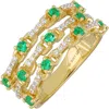 Bony Levy El Mar Emerald & Diamond 18k Gold Ring In Gold
