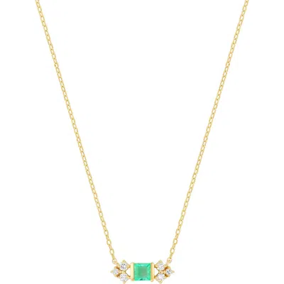 Bony Levy El Mar Emerald & Diamond Pendant Necklace In 18k Yellow Gold