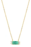 Bony Levy El Mar Emerald & Diamond Pendant Necklace In 18k Yellow Gold