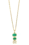 Bony Levy El Mar Emerald & Diamond Pendant Necklace In Emerald/ Diamond/ 18k Gold