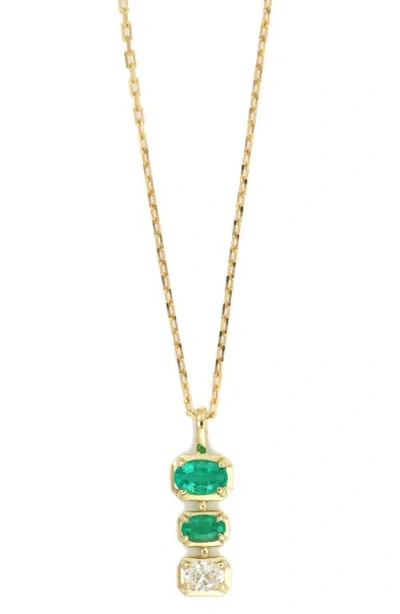 Bony Levy El Mar Emerald & Diamond Pendant Necklace In Emerald/diamond/18k Gold