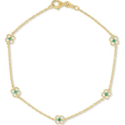 Bony Levy El Mar Emerald Line Bracelet In 18k Yellow Gold/ Emerald