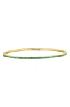 Bony Levy El Mar Emerald Stretch Bracelet In 18k Yellow Gold