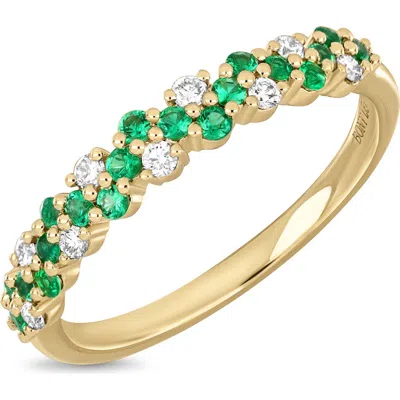 Bony Levy El Mar Gemstone & Diamond Band Ring In 18k Yg/diamond/emerald