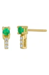 Bony Levy El Mar Gemstone & Diamond Bar Stud Earrings