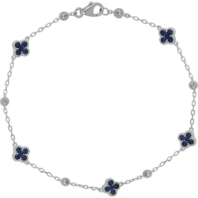Bony Levy El Mar Gemstone & Diamond Station Bracelet In Gray